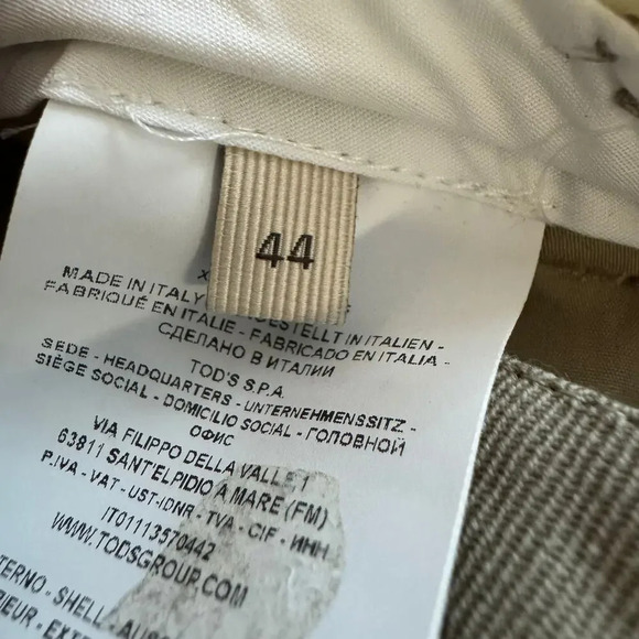 Tod's Womens Wide Legs Pant Size EU 44 Beige Solid Mid Rise Virgin Wool Pockets - Picture 4 of 11